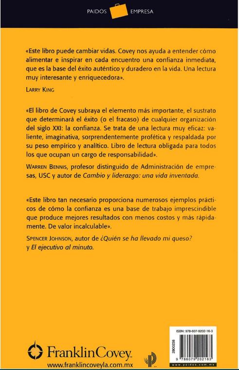 La velocidad de la confianza | El valor que todo lo cambia