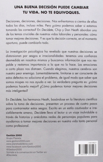 Decídete | Cómo tomar mejores decisiones en la vida y el trabajo